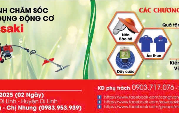 CHƯƠNG TRÌNH CHĂM SÓC SẢN PHẨM SỬ DỤNG ĐỘNG CƠ Kawasaki