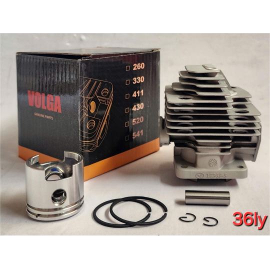 AH415 - Nòng + piston + bạc + ắc + phe 36ly (hộp Volga)