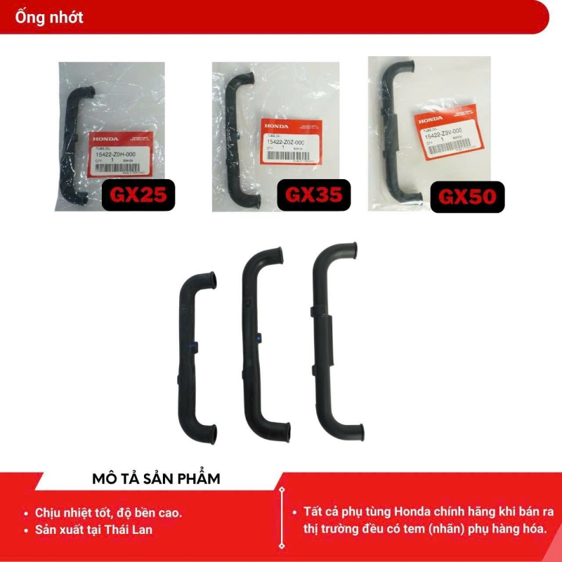 Ống bơm nhớt GX25, GX35, GX50 - Phụ tùng zin Honda