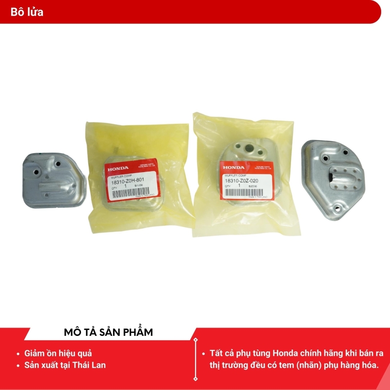 Bô lửa GX25, GX35 - Phụ tùng zin Honda