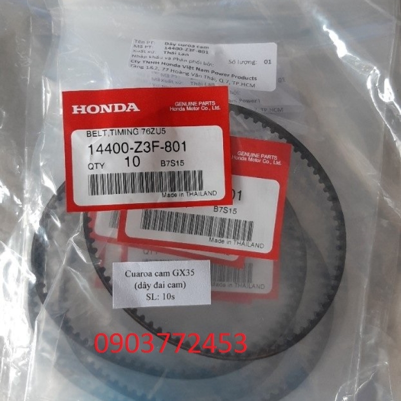 Cuaroa cam GX25, GX35, GX50 (Dây đai cam) - Phụ tùng zin Honda