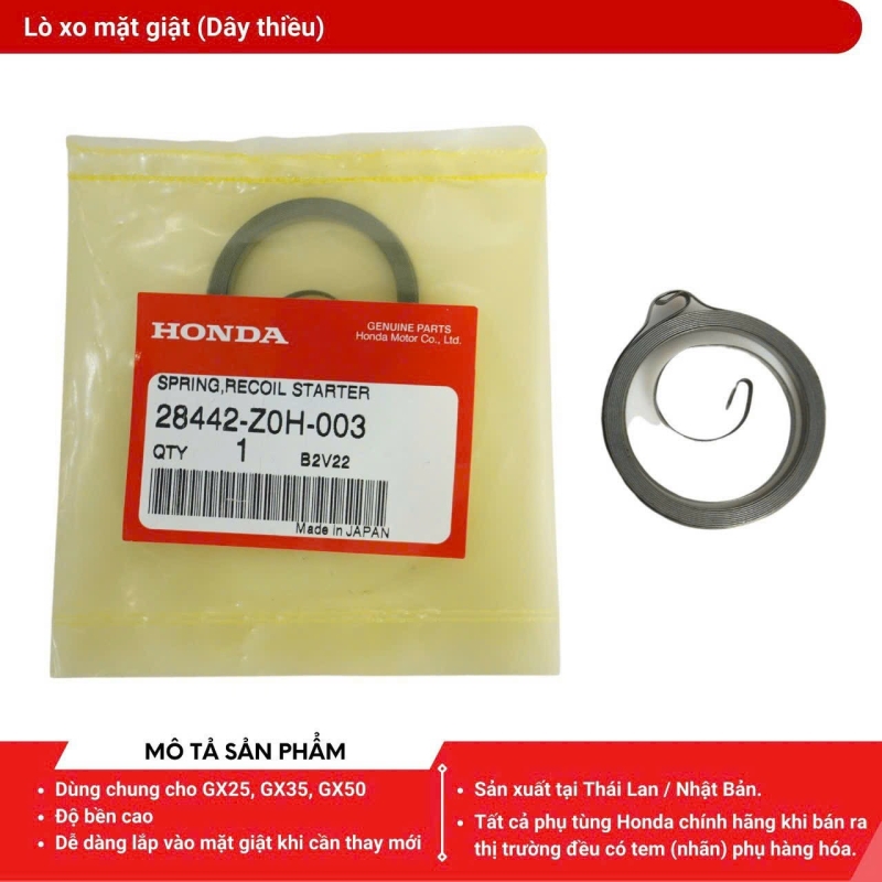 (28442-Z0H-003) - Lò xo mặt giật GX25, GX35 - Phụ tùng zin Honda
