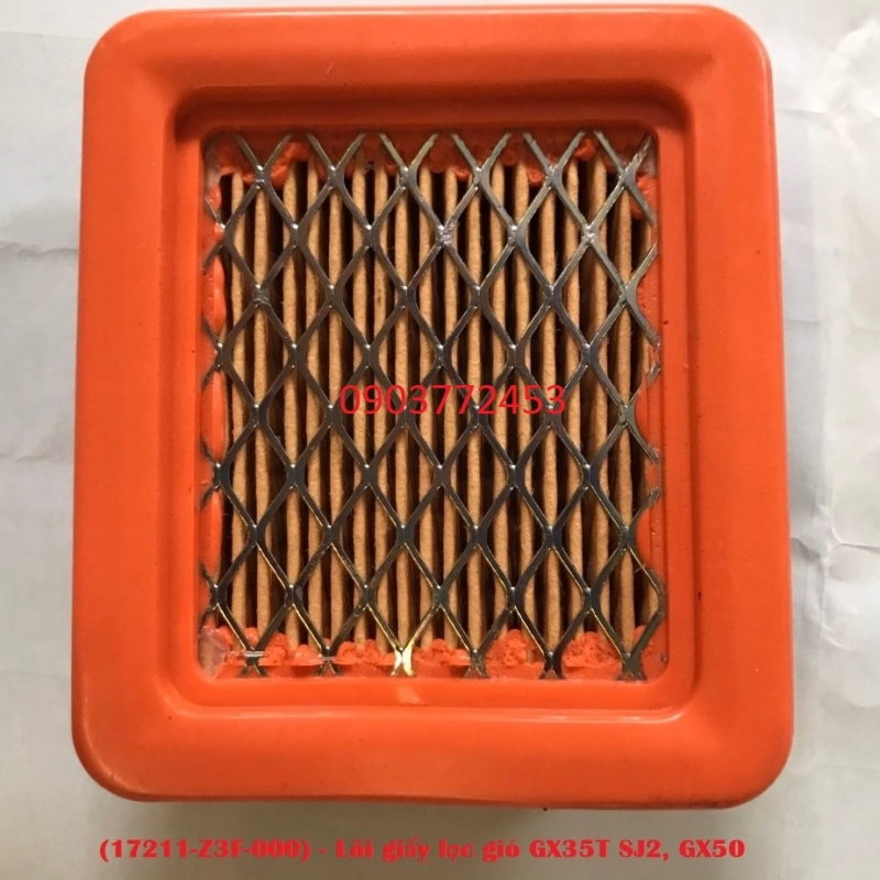 (17211-Z3F-000) - Lõi giấy lọc gió SJ2, GX50 - Phụ tùng zin Honda